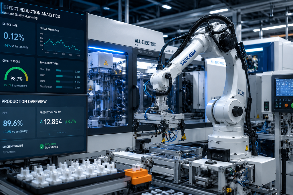 Robot Injeksi Presisi Tinggi 2026 Terbukti Pangkas 30 Persen Cacat, Pabrikmu Siap