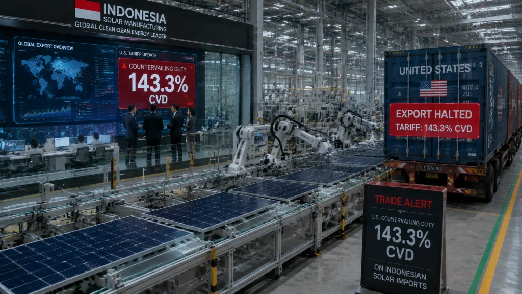 Panel Surya Kena Tarif AS 143 Persen, Pabrikmu Wajib Bergerak Juli 2026
