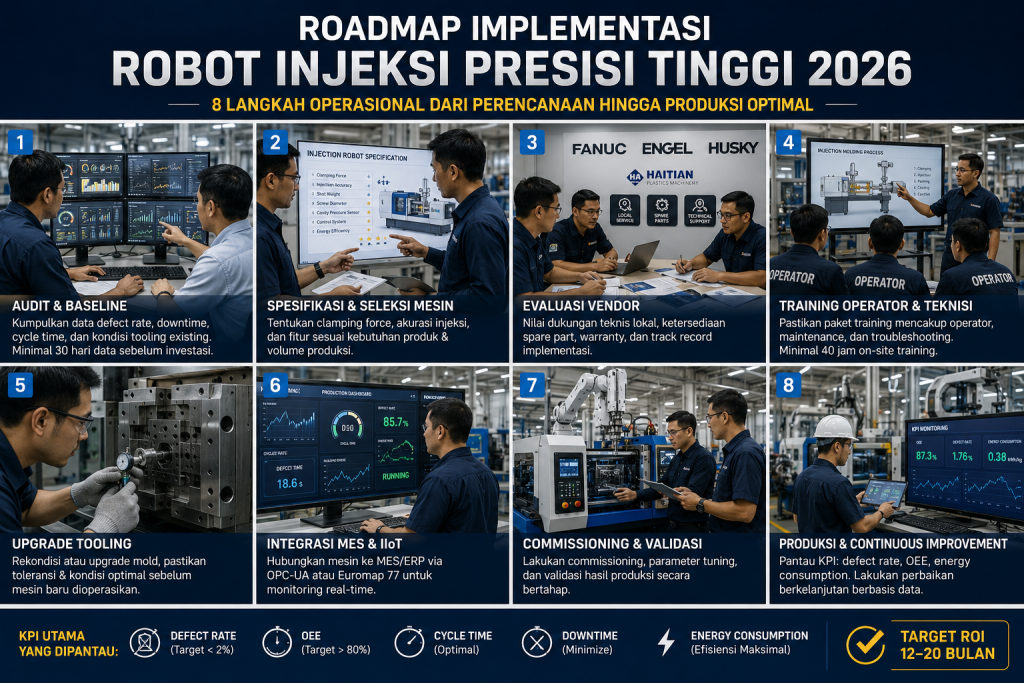 Robot Injeksi Presisi Tinggi 2026 Terbukti Pangkas 30 Persen Cacat, Pabrikmu Siap